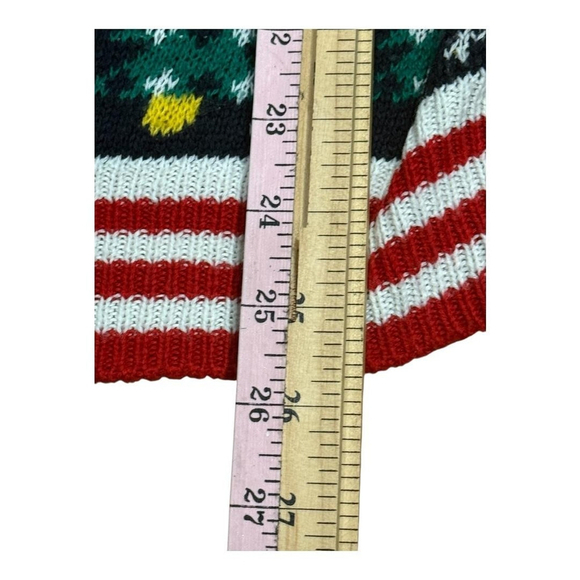 Ugly Christmas Sweater Womens Small Festive Xmas Trees Stockings Pullover - Picture 6 of 8